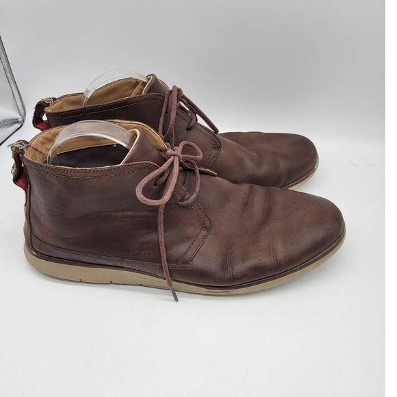 UGG Freamon Chukka Waterproof Leather Ankle Boots Men's Size 13 Brown Lace Up - Picture 2 of 8